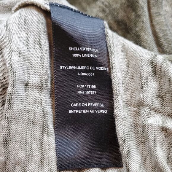 Alice & Olivia Air Olive Green Long Sleeve Split Back Top XS - Picture 9 of 9